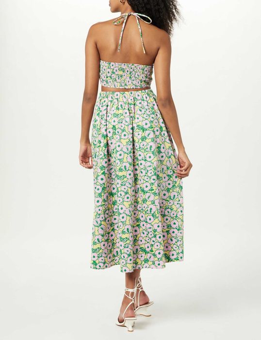 Rochie The Drop, Brinda din bumbac, cu decupaje si decolteu