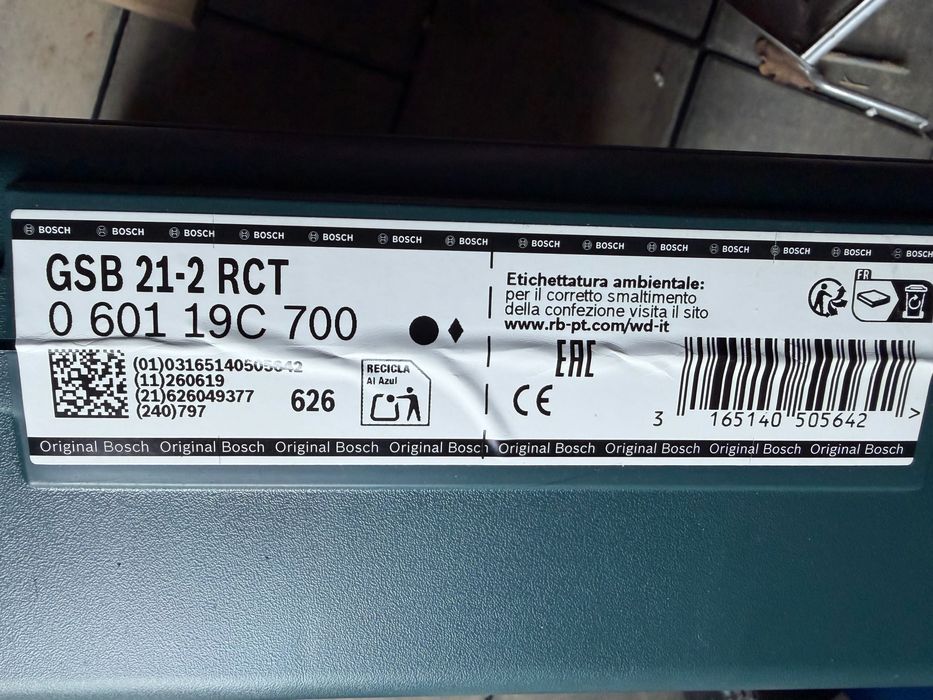 Masina de gaurit cu percutie GSB 21-2 RCT 1300 W 3000 RPM 13 mm Bosch