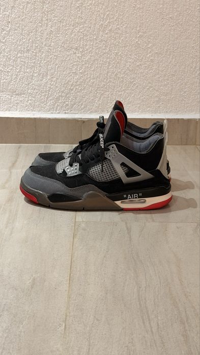 Jordan Retro 4 Black/Infrared Off-White Limited номер 42