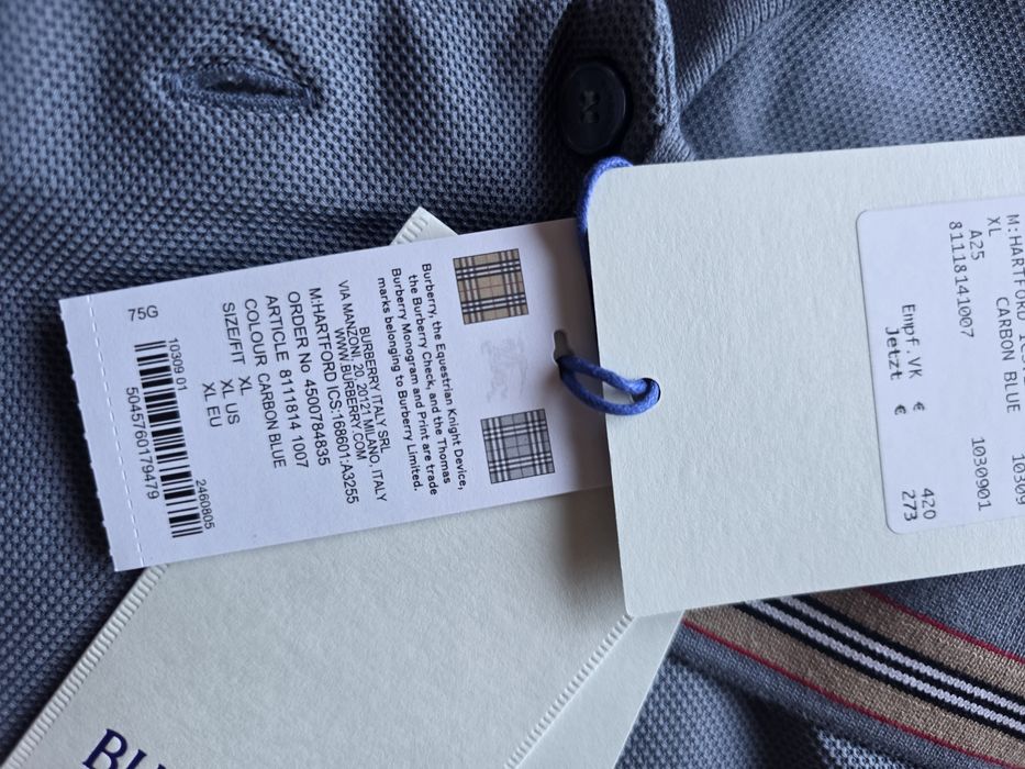 Burberry мъжка риза с къс ръкав xl