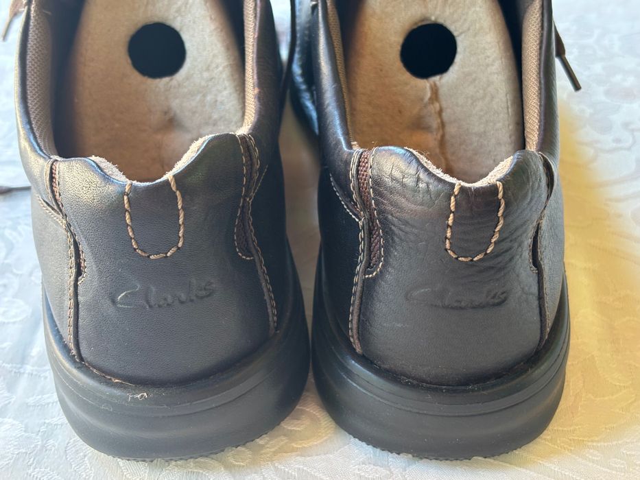 НОВИ Чисто нови Мъжки обувки Clarks Northfield Кафяви Естествена Кожа 43 номер