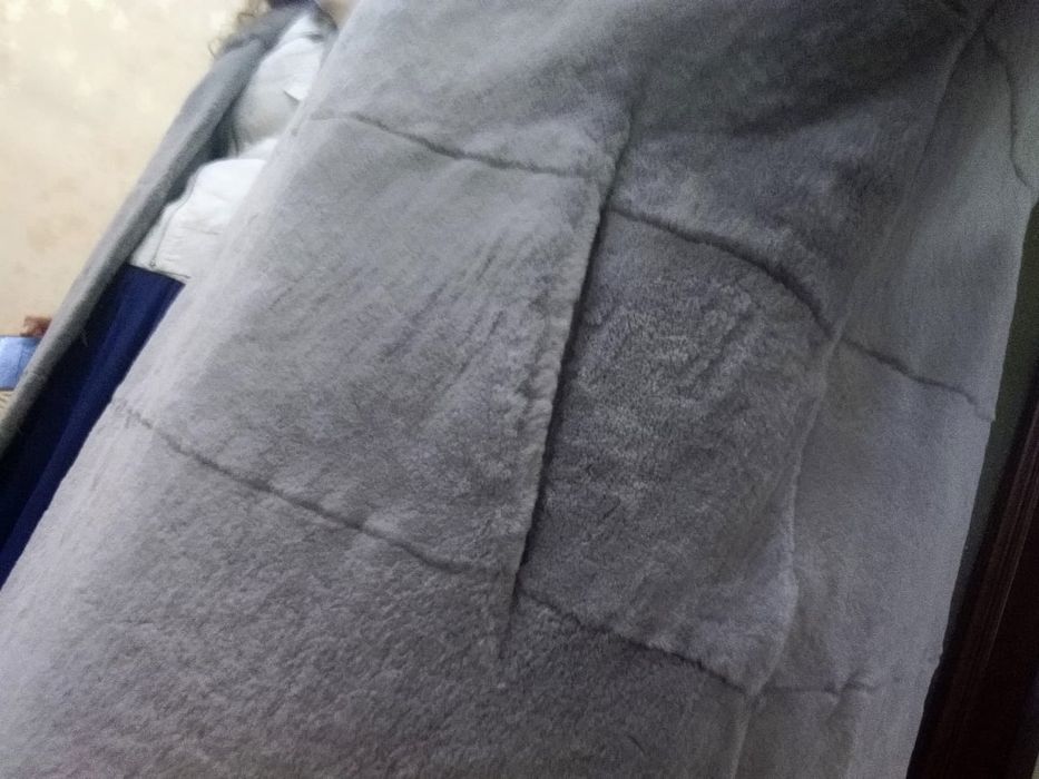 Шуба из голубой норки