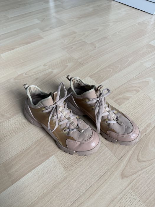 Dior кроссовки пудрово розовые D-connect