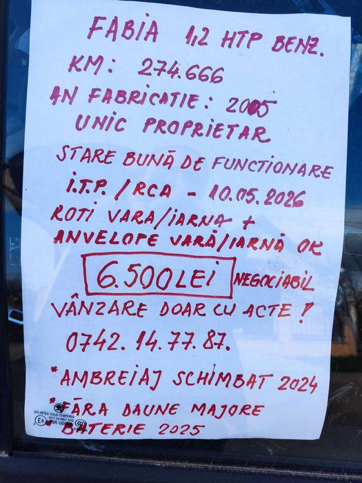 Skoda Fabia 1,2 HTP benzina