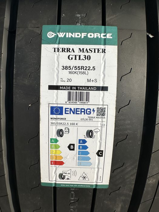 Нови Тежкотоварни Гуми WINDFORCE TERRA MASTER GTL30 385/55R22.5 160K (158L)