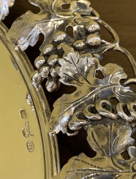 Superba tava argint 800 vechi/semnata 1153 gr (UNICAT)