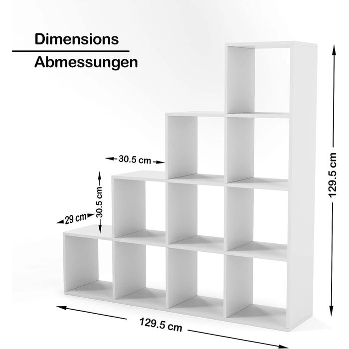 Biblioteca cu 10 cuburi stil KALLAX