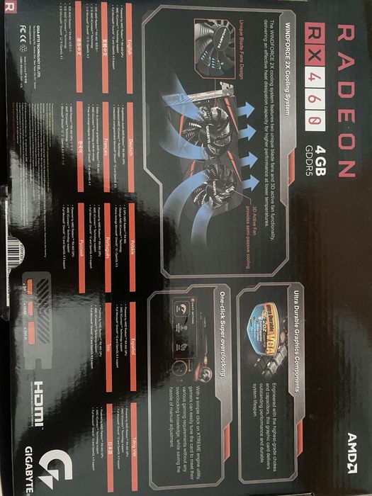 Видеокарта RX460 Gigabyte 4gb