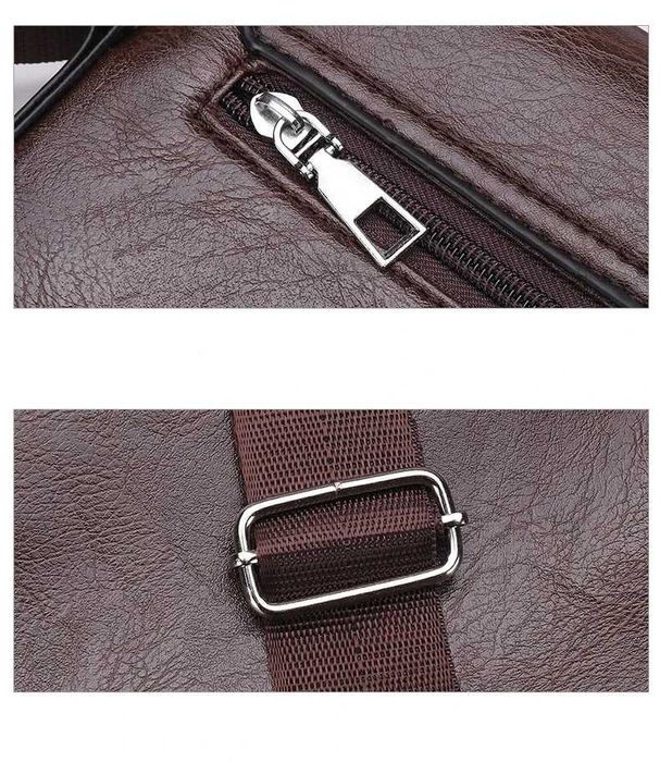 Мъжка черна кожена чанта през рамо, мъжки кожени чанти