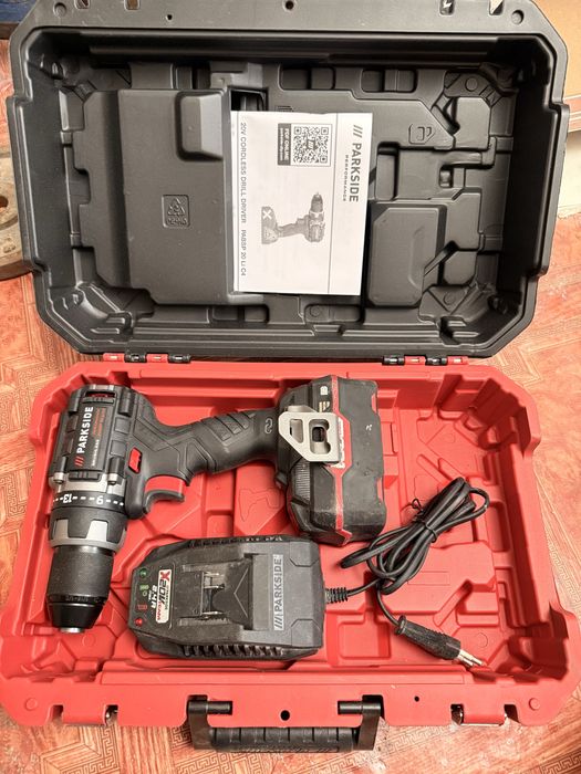 Безчетков винтоверт Parkside 20 li c4 с бат и зар 57 мес. Гаранция