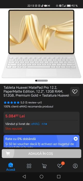 Huawei matepad 12.2 pro (2025) gold