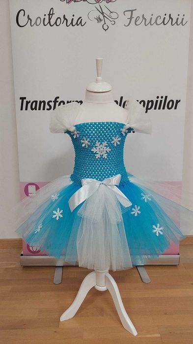 Rochita Printesa Elsa Anna Frozen Regina Ghetii Fulg Nea Zapada serbar