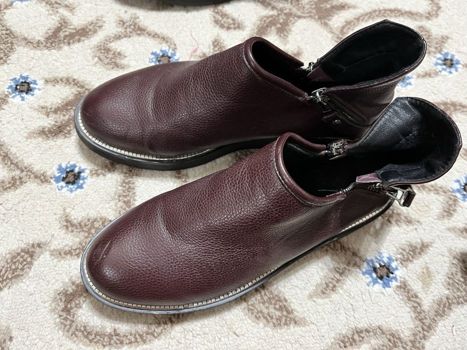 Женая обувь. Бордовые полубатинки.  Осень весна.