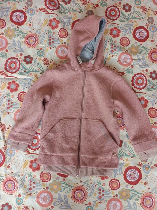 Palton Parka Disana lână organică, 110-116, copii 4-5 ani, impecabilă