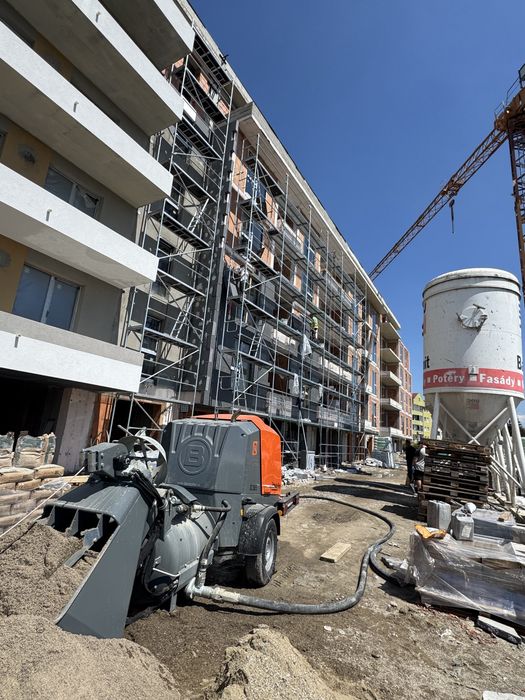 Sape mecanizate  / Beton elicopterizat / Tencuiala mecanizata