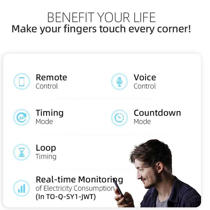 Смарт DIN реле 16A с безжично управление съвместимо с Tuya