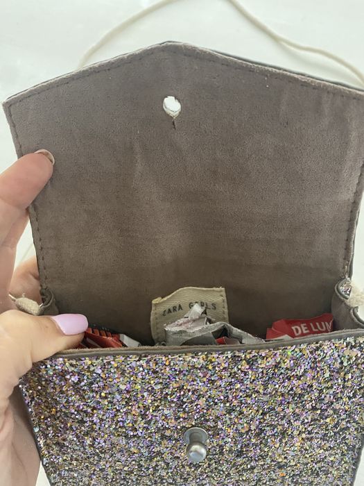 Posetuta ZARA cu glitter pt fetite , noua