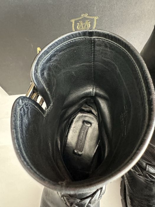 Cizme ghete Massimo Dutti din piele naturală, model biker, mărimea 37