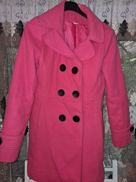 Palton dama roz fucsia