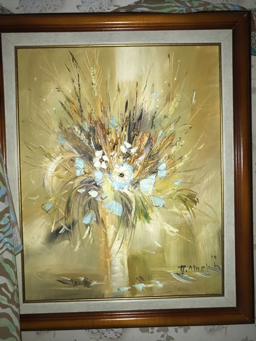 Картина букет цветя на Павел Митков/Pavel Mitkov с размер 40Х50