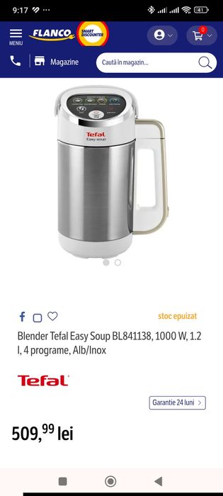 Moulinex easy soup blender NOU NEFOLOSIT