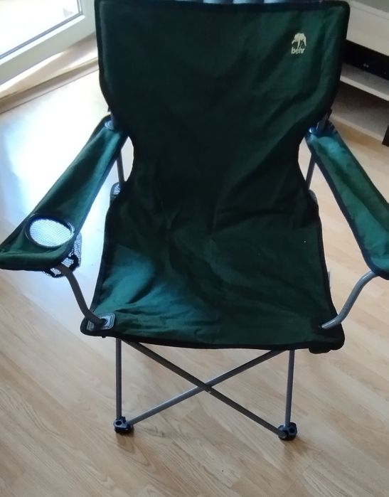 Схващателен стол за кьмпинг и риболов,зелен