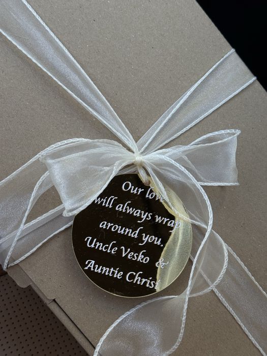 Табелка с надпис, украса за погача, рожден ден, кръщене, бебешко парти