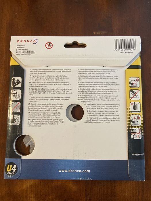 Disc diamantat segmentat Flex 180 230 Dronco Superior U4 protect