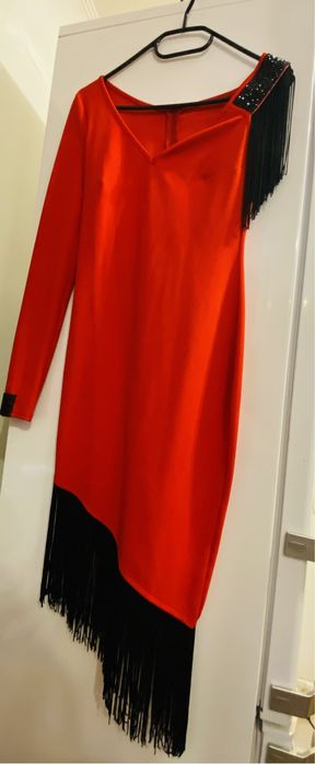 Rochie rosie eleganta de seara marimea S