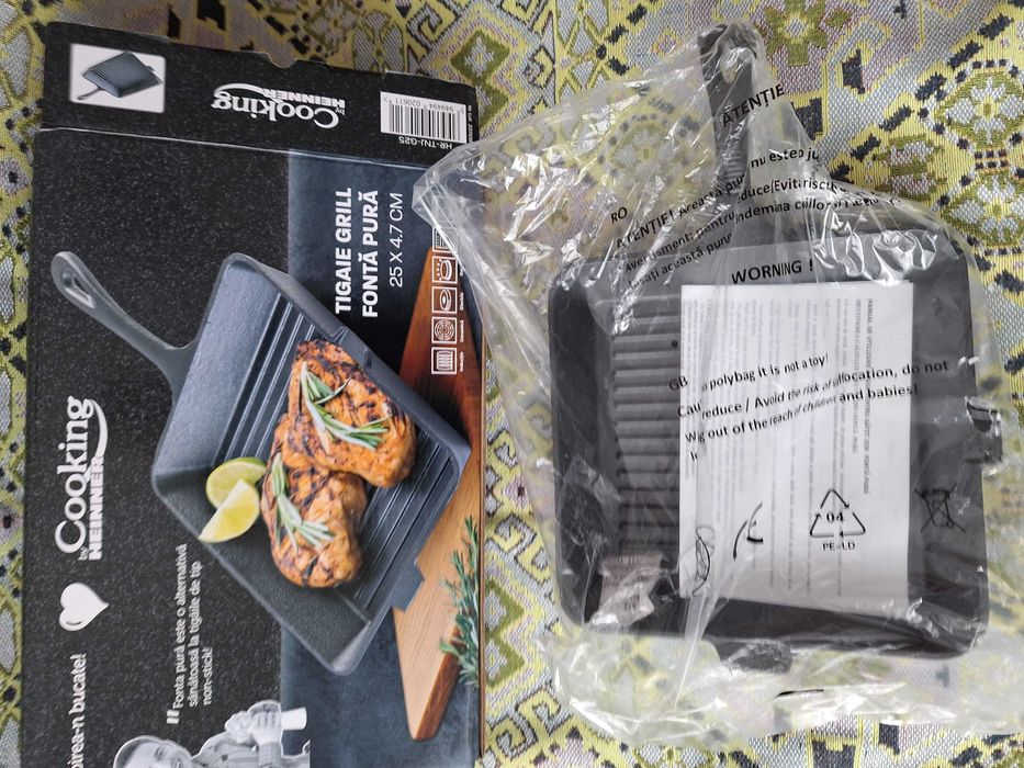 Tigaie grill Cooking by Heinner, fonta pura - inductie, noua