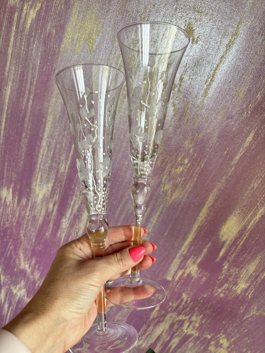 РАЗПРОДАЖБА!!! Рисувани сватбени ритуални чаши