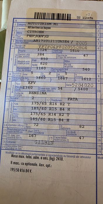 Vand citroen c3 stare buna