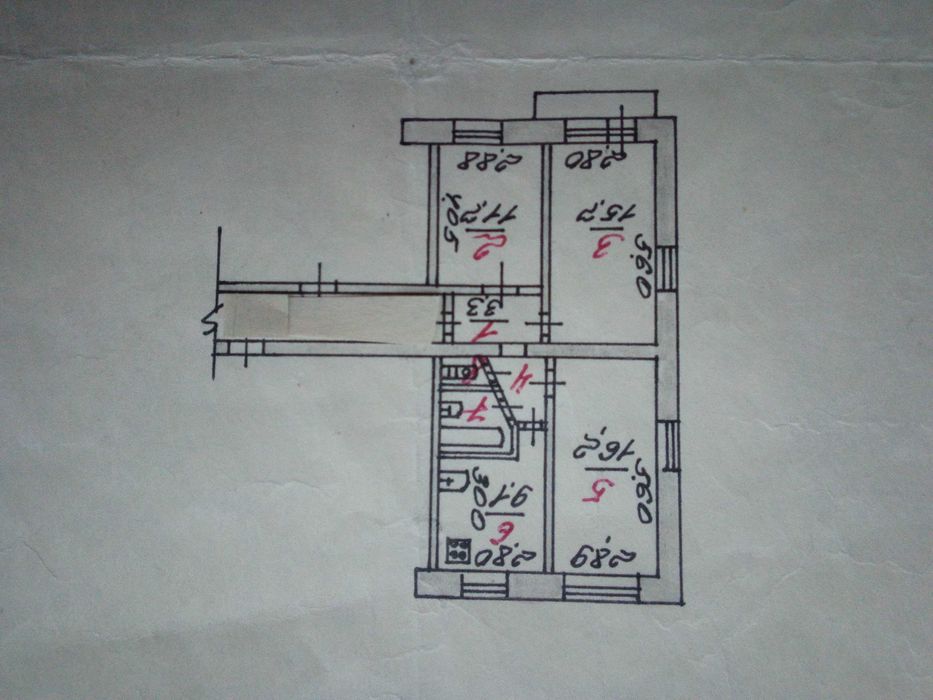 меняю  3х ком кв. 6-49