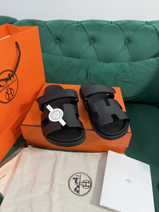 Papuci Hermes piele naturala 100% Full Box colectie noua