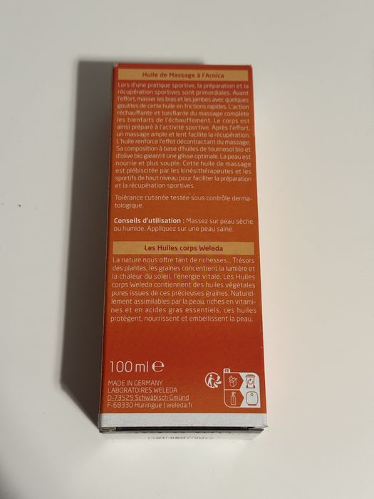 Ulei de masaj pentru sport cu extract de arnica, 100 ml, Weleda