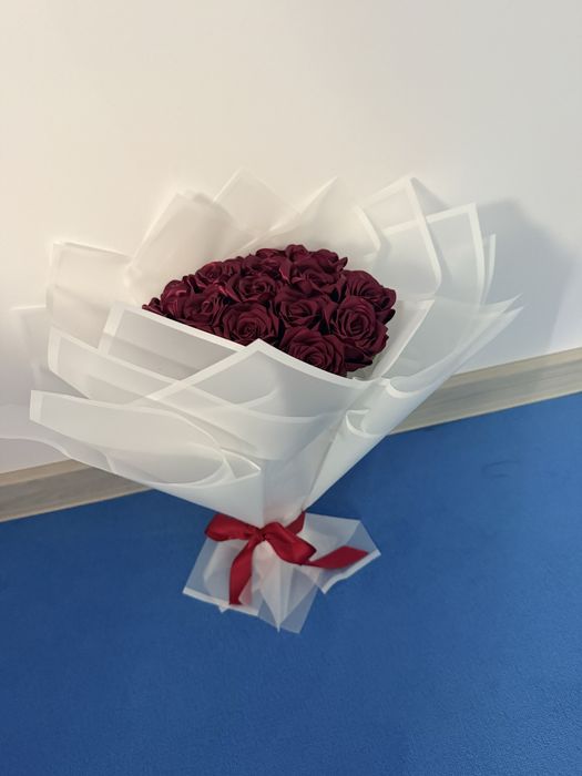 Buchet de trandafiri din panglică – 19 buc.