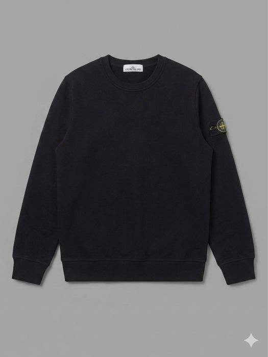 Мъжка блуза Stone Island Crewneck – Черна (Размер M/M)