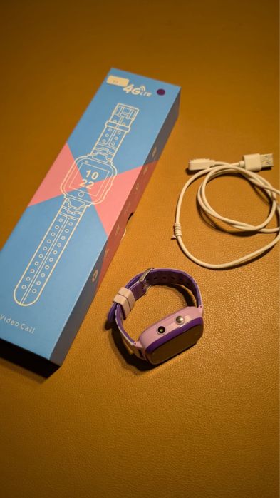 Smartwatch YQT T5S Mov, 4G, Funcție Telefon, GPS, Apel Video, Cameră