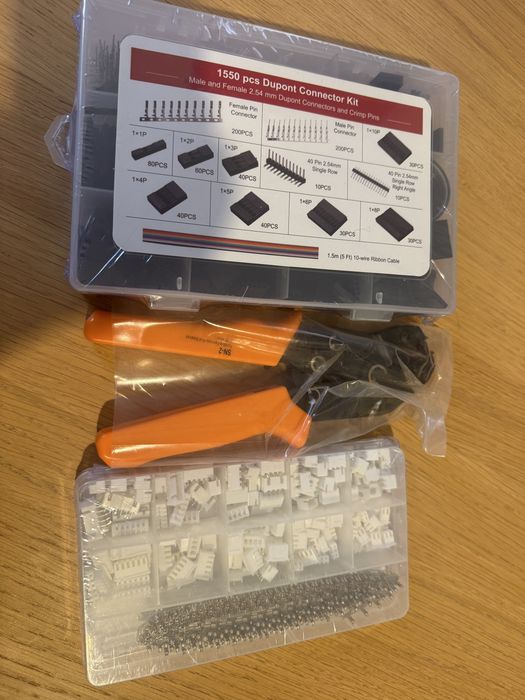 Kit complet conectori Dupont + JST + clește de sertizare – Nou