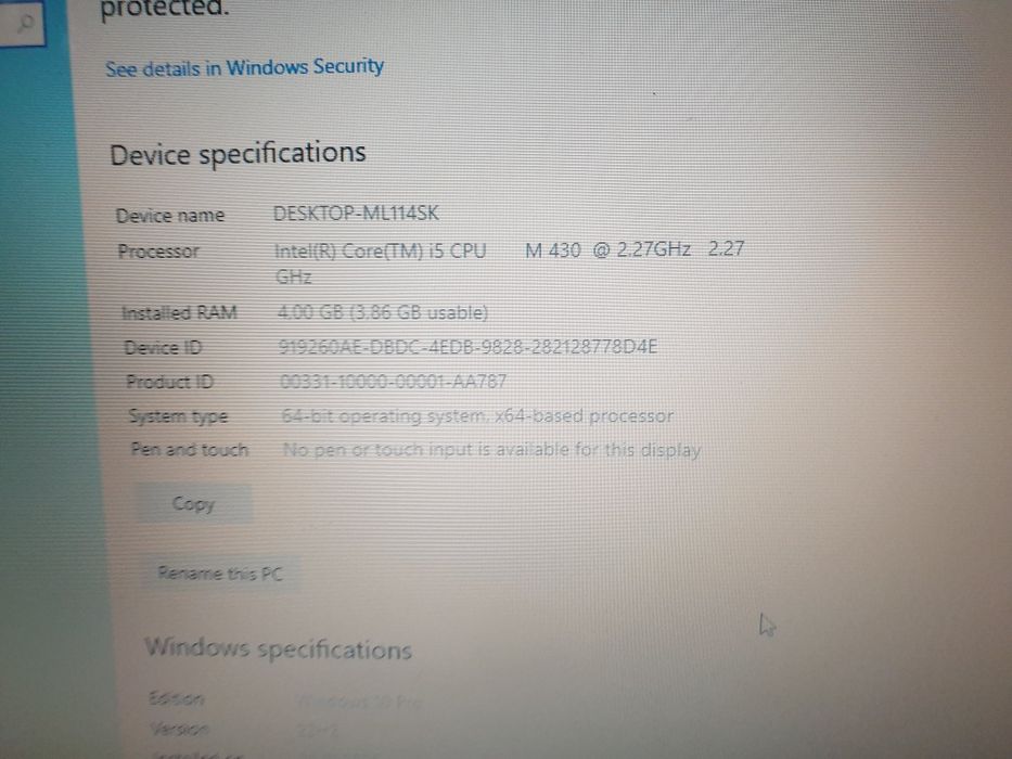 Vind laptop Sony Vaio PCG-71211M Intel CORE i5 4GB