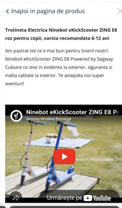 Trotinete albastru+roz