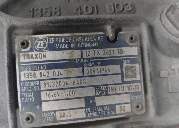 Cutie de viteze TRAXON 12 TX 2621 TD MAN TGX/TGS - Piese de schimb MAN