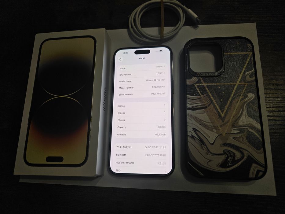 Iphone 14 PRO MAX Gold- CU GARANTIE-CA NOU, fara zgarieturi, sanatatea bateriei 83%