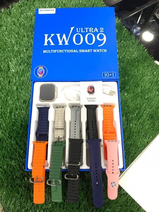 Смарт часы Aqqli Soat, Smart watch KW009 Ultra 2, 10 ta tasmali.