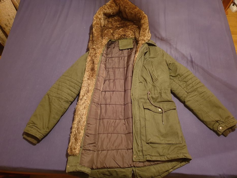 Geaca parka verde kaki