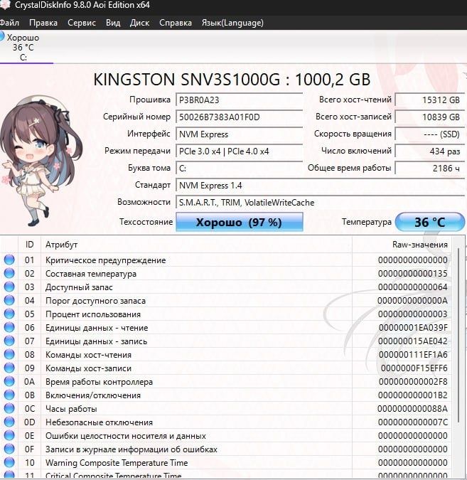 SSD 1 ТБ Kingston