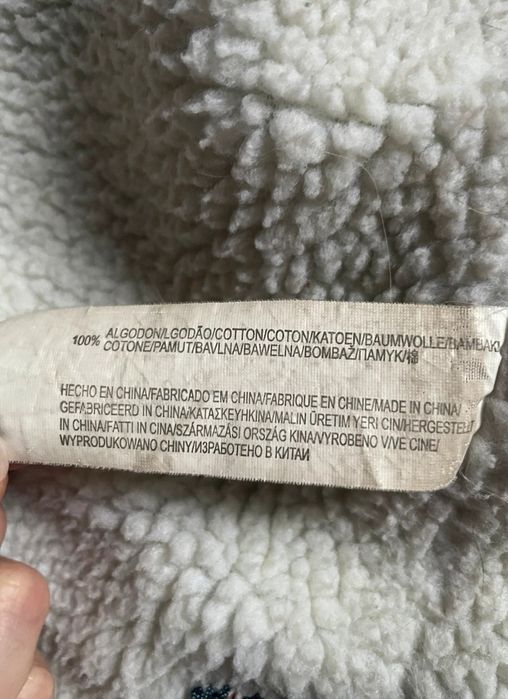 geaca vintage de denim/blugi cu gluga si blanita