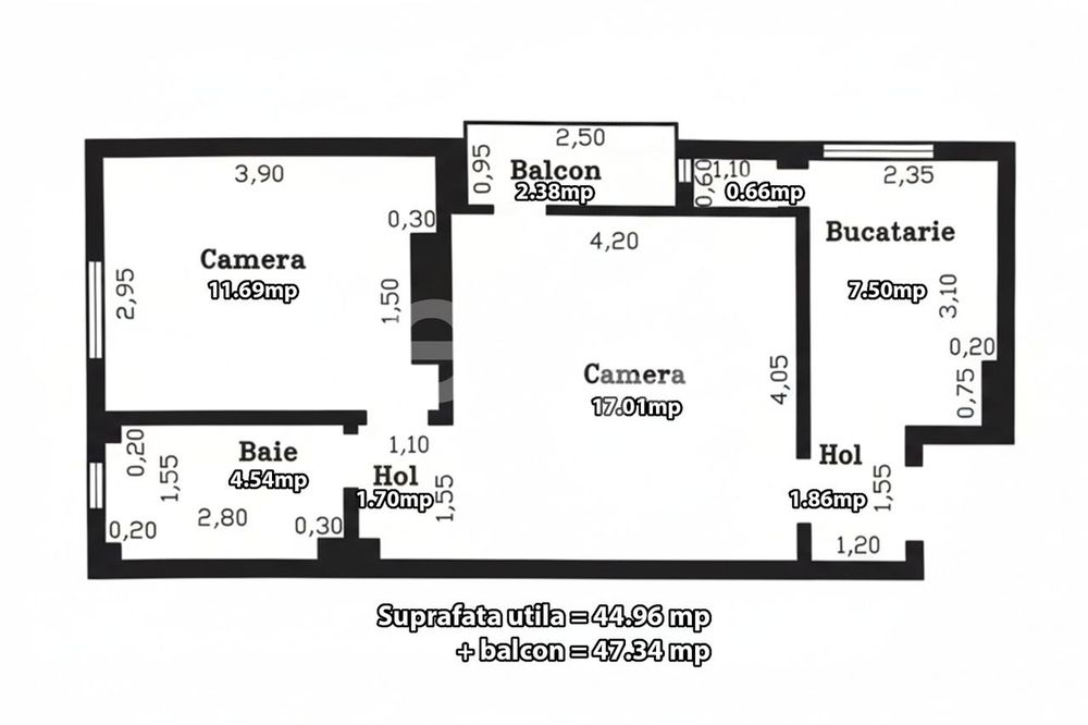 De vanzare apartament 2 Camere in Buzias