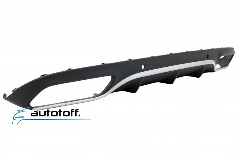 Difuzor bara spate compatibil cu Mercedes C205 Coupe A205 Cabrio C-Class (15-18) Chrome C63 AMG