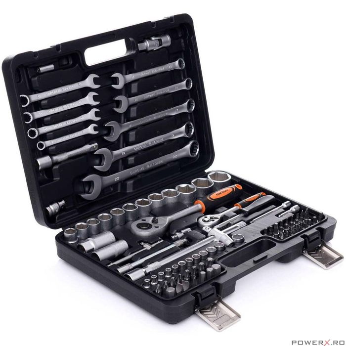 Trusa de scule, set chei pentru ateliere, 82 piese, Kraft